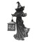 Halloween Witch Hell Messenger Figurine With Lantern Black White Witch Light Resin Statue Sculpture Indoor Outdoor